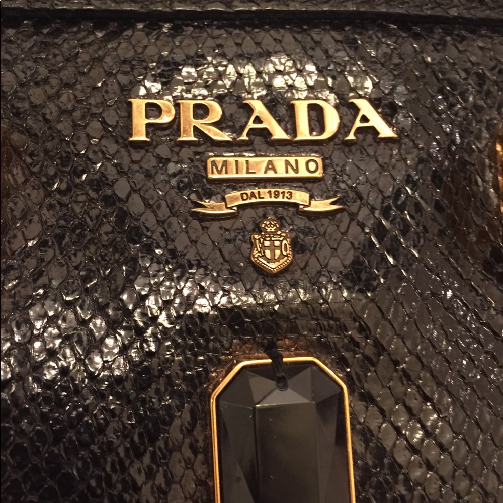 Python leather Prada bag - Picture 2 of 8